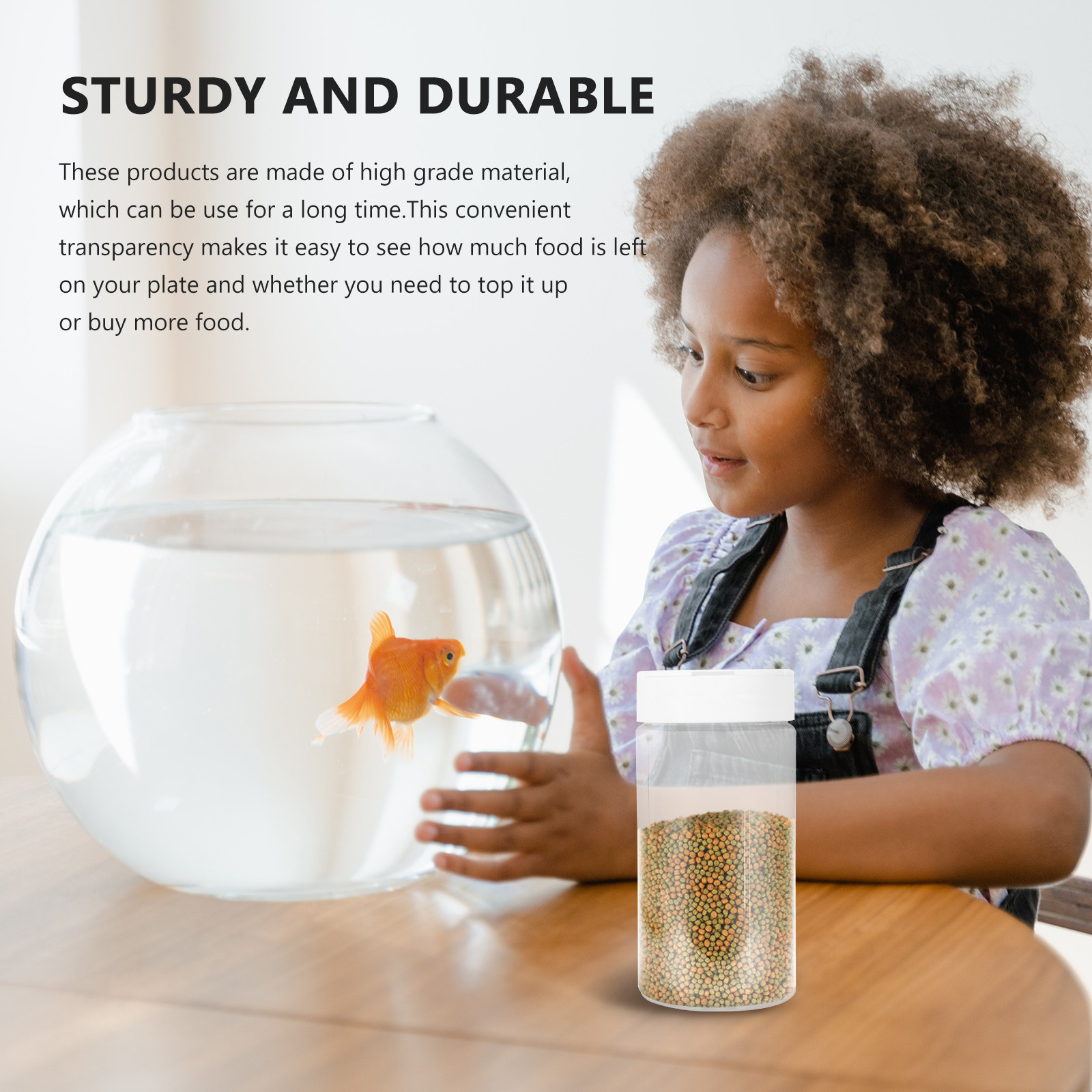 Food Storage How To - 2개입 투명 물고기 먹이병, 수족관용 프리미엄