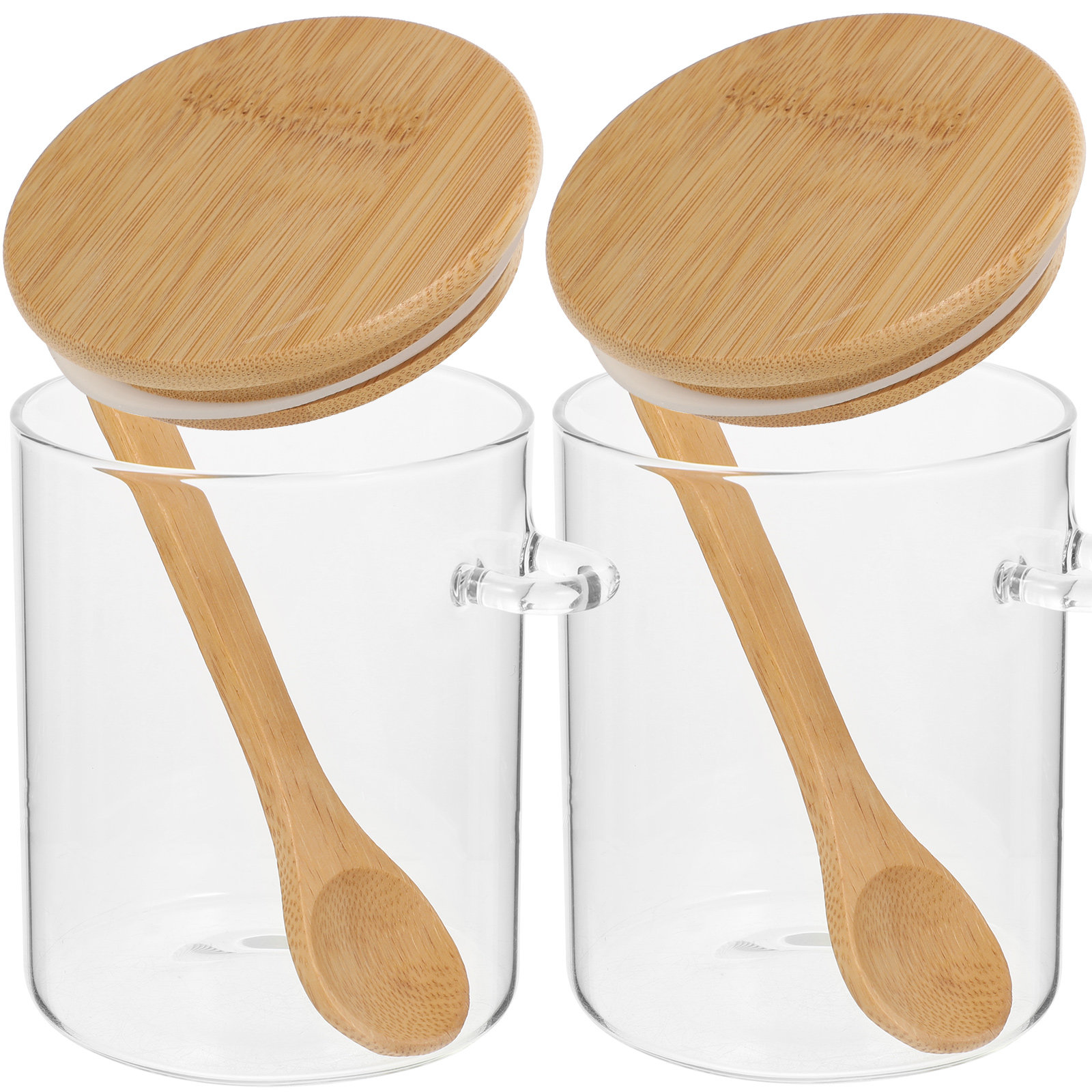 Food Storage Glass Containers - 2개 밀가루 설탕 보관 용기 투명