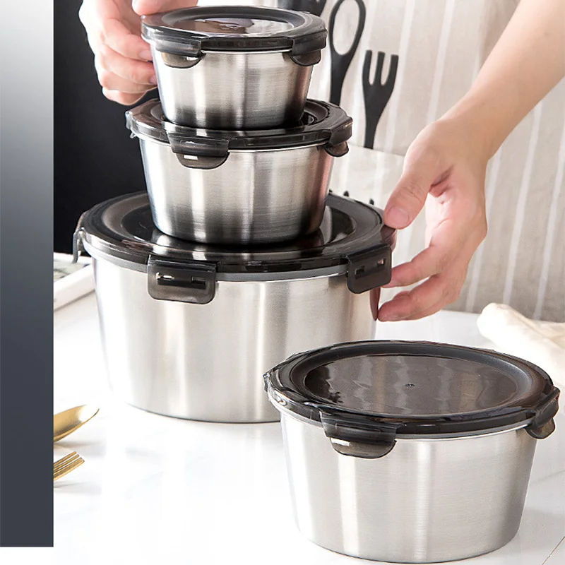 Food Storage Oven Safe - 뚜껑이 달린 304 스테인리스 스틸 도시락,