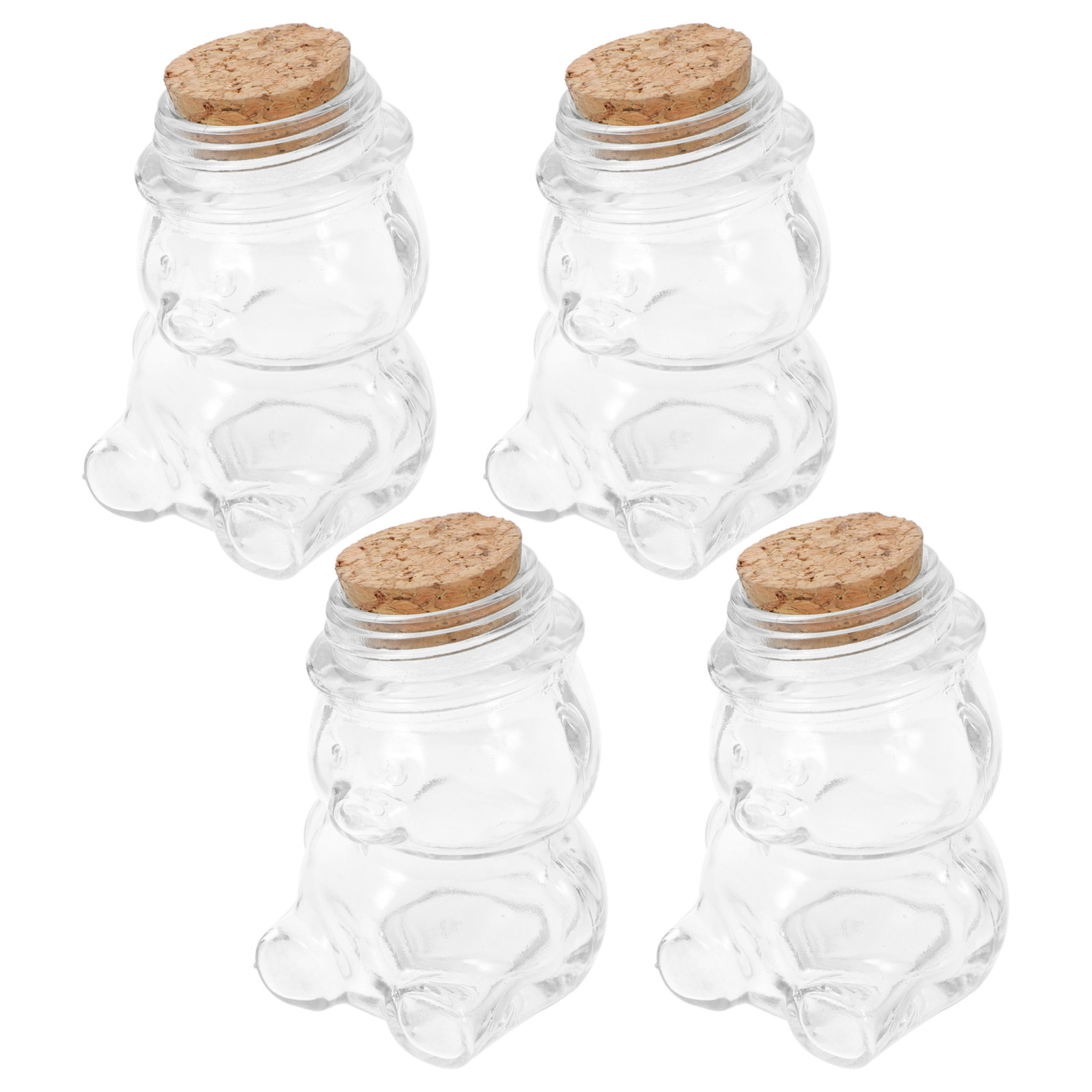 Food Storage Glass Containers - 4Pcs 유리 사탕 항아리 세트 사탕,