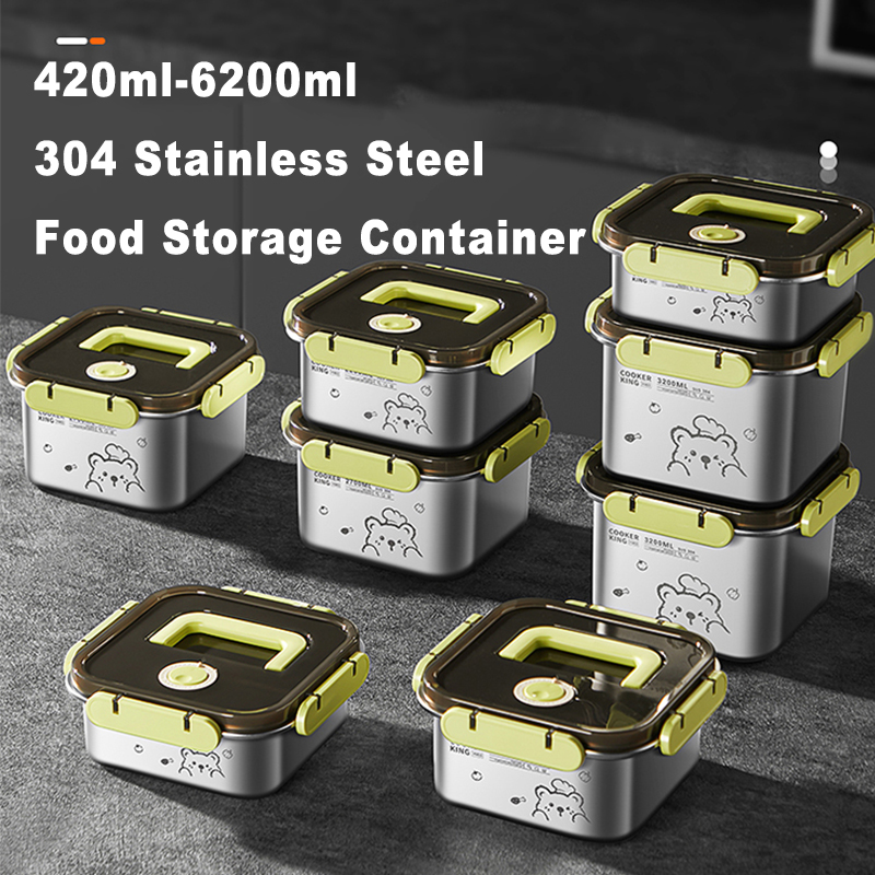 Food Storage Lunch Box - COOKER KING 420ml-6200ml 대용량 스테인레스 스틸