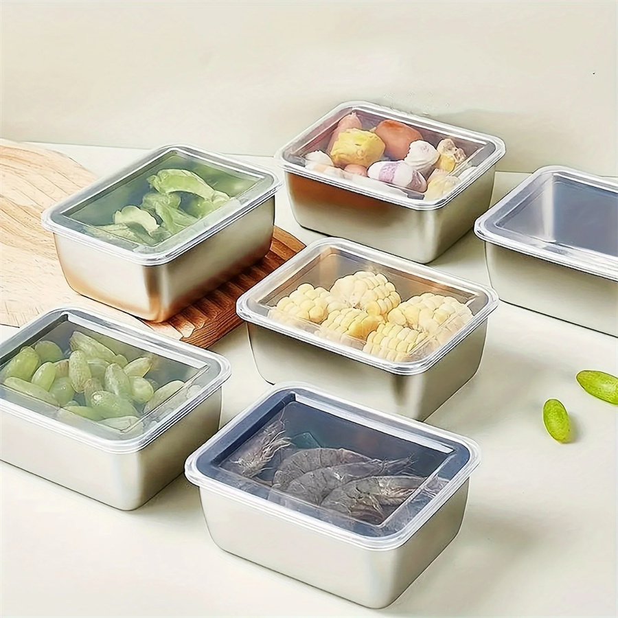 Food Storage Oven Safe - 1/3/5pcs 스테인레스 스틸 식품 보관 상자