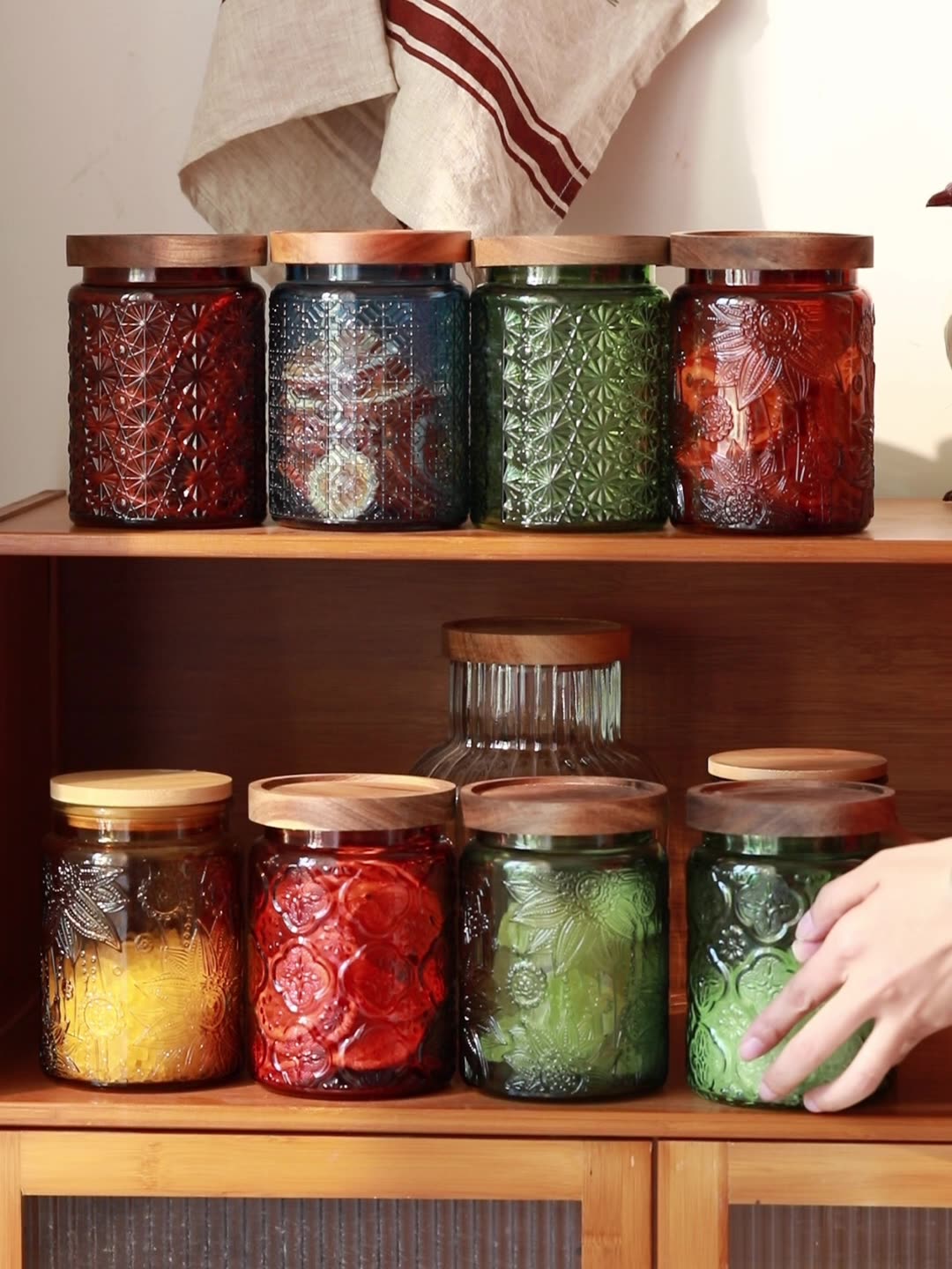 Food Storage Glass Containers - 빈티지 유리 주방 보관 항아리, 밀폐