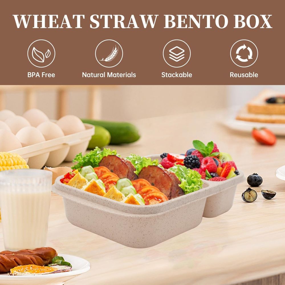 4팩 도시락 세트, 2칸 식사 준비용 용기(뚜껑 포함) - Food Storage Lunch Box 리뷰 및 가격