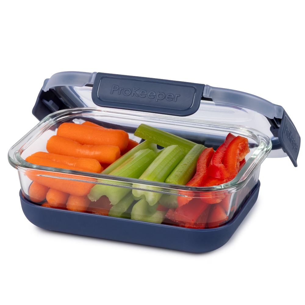 2.8컵 유리 식품 보관 용기, 실리콘 바닥 및 밀폐형 - Food Storage Lunch Box 리뷰 및 가격