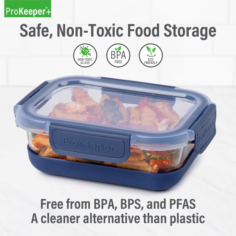 2.8컵 유리 식품 보관 용기, 실리콘 바닥 및 밀폐형 - Food Storage Lunch Box 리뷰 및 가격