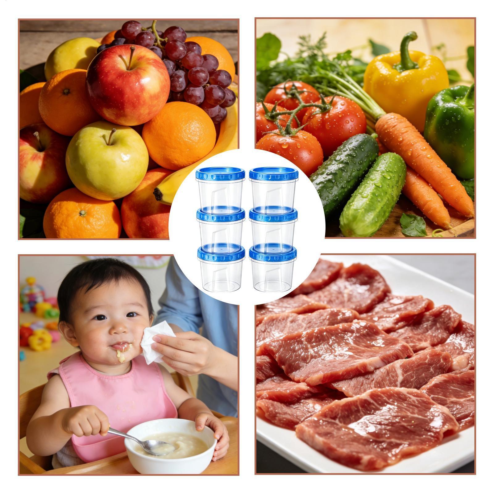 식품 보관용 냉동고 용기 6개 16온스 누출 방지 쌓을 - Food Storage Freezer 리뷰 및 가격
