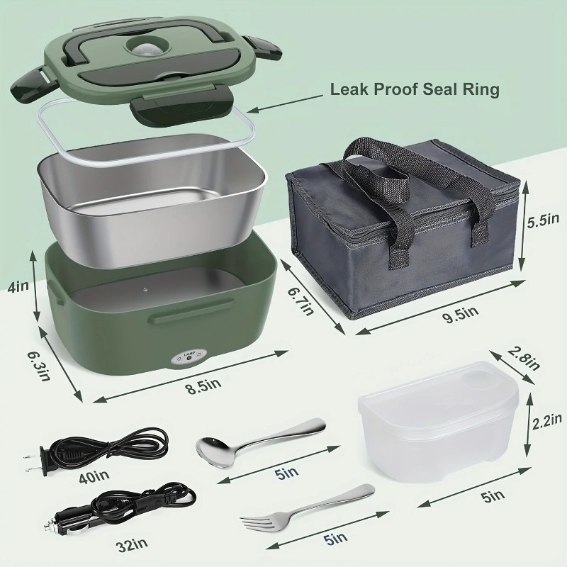 휴대용 전기 음식 보온 도시락 1.5L 60W - 차량 - Food Storage Warmer 리뷰 및 가격