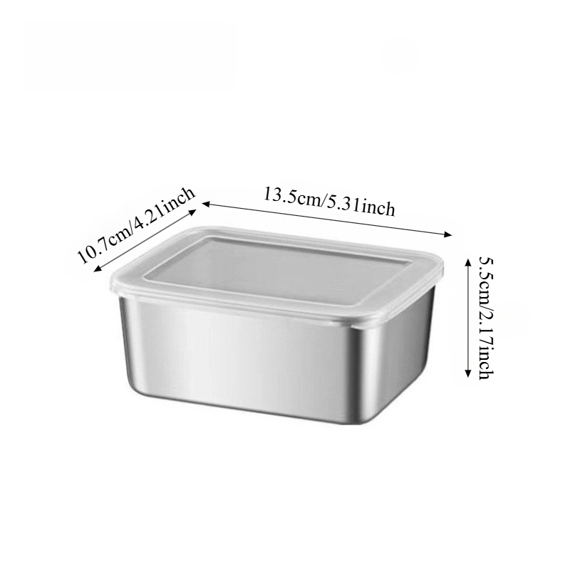 3/6개 스테인리스 스틸 직사각형 음식 보관 용기(뚜껑 - Food Storage Lunch Box 리뷰 및 가격
