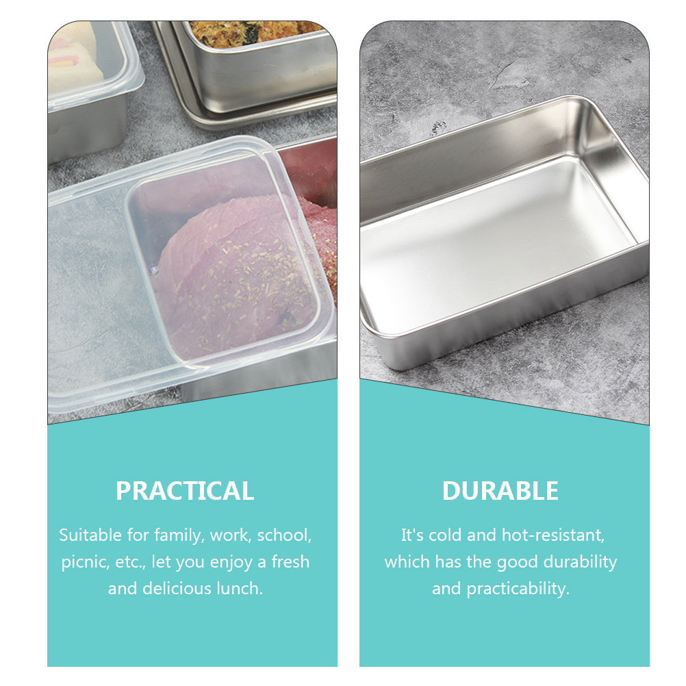 스테인리스 보존 용기 휴대용 밀폐 식품 용기 직사각형  - Food Storage Lunch Box 리뷰 및 가격