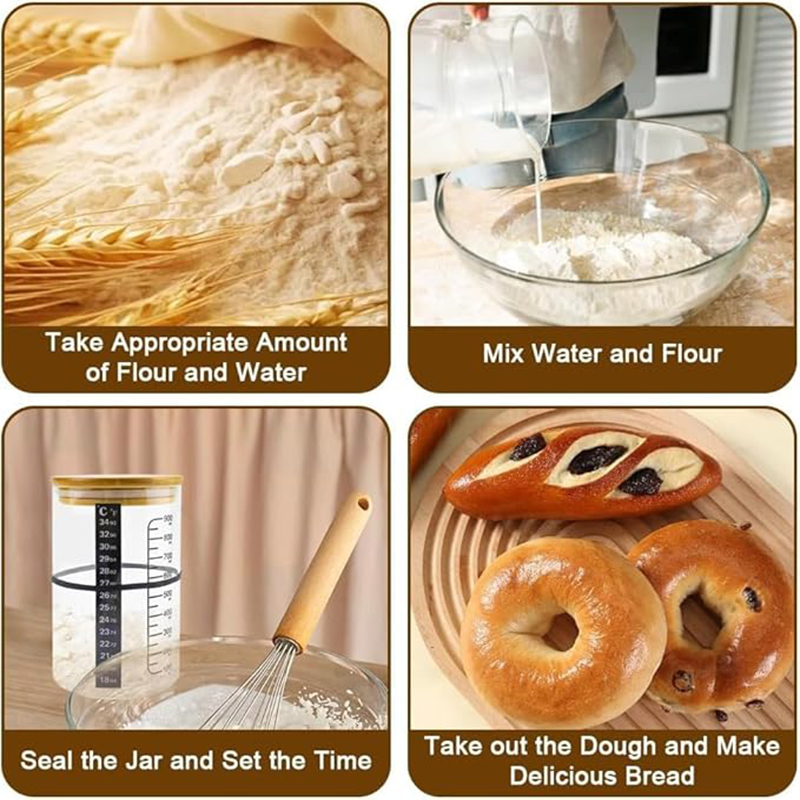 사워도우 스타터 병 키트 사워도우 스타터 용기 베이킹  - Food Storage Glass Containers 리뷰 및 가격