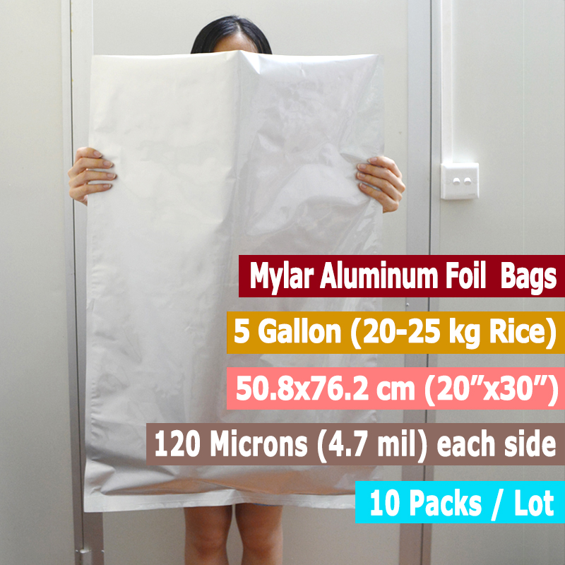 10 팩 5 갤런 마일라 백 식품 장기 보관용 알루미늄 - Food Storage For Long Term 리뷰 및 가격