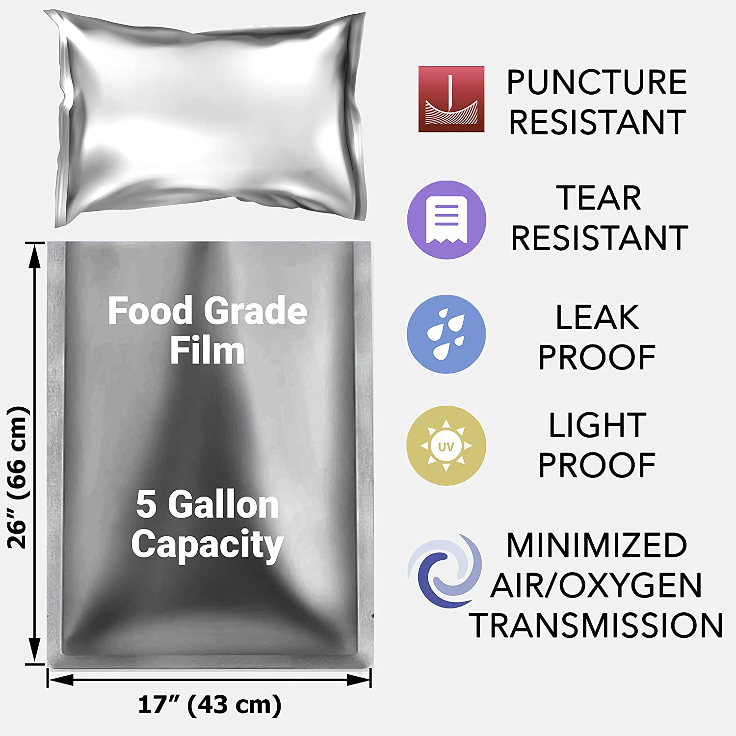 10 팩 5 갤런 마일라 백 식품 장기 보관용 알루미늄 - Food Storage For Long Term 리뷰 및 가격