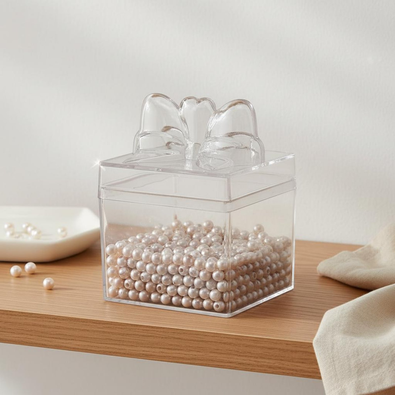 투명 플라스틱 사탕 상자 리본 포함 다용도 투명 사탕  - Food Storage And 리뷰 및 가격