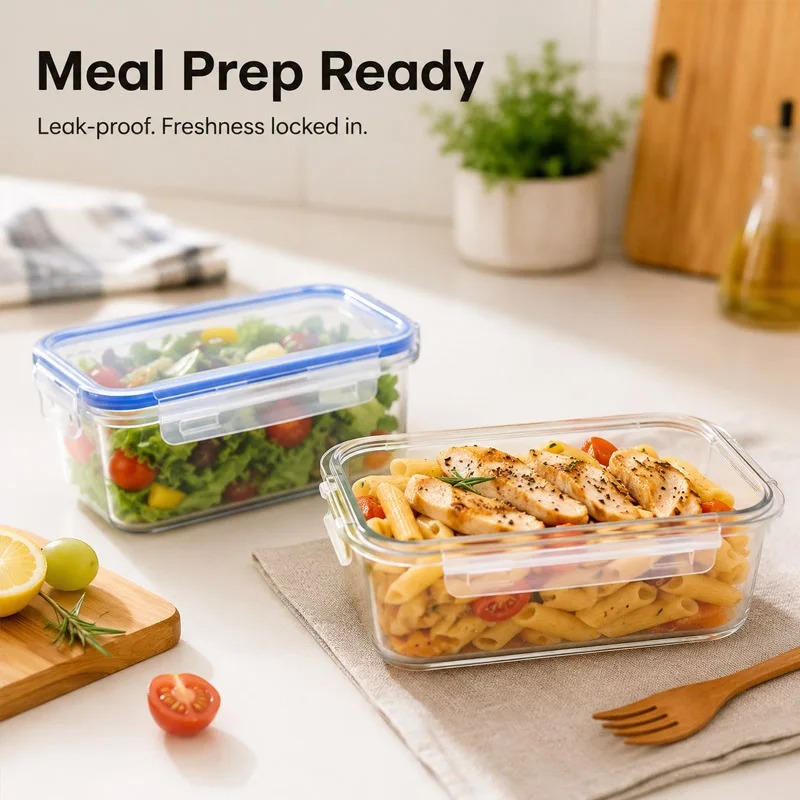 4가지 크기 냉장고 보관함 식품 플라스틱 신선도 유지  - Food Storage Lunch Box 리뷰 및 가격