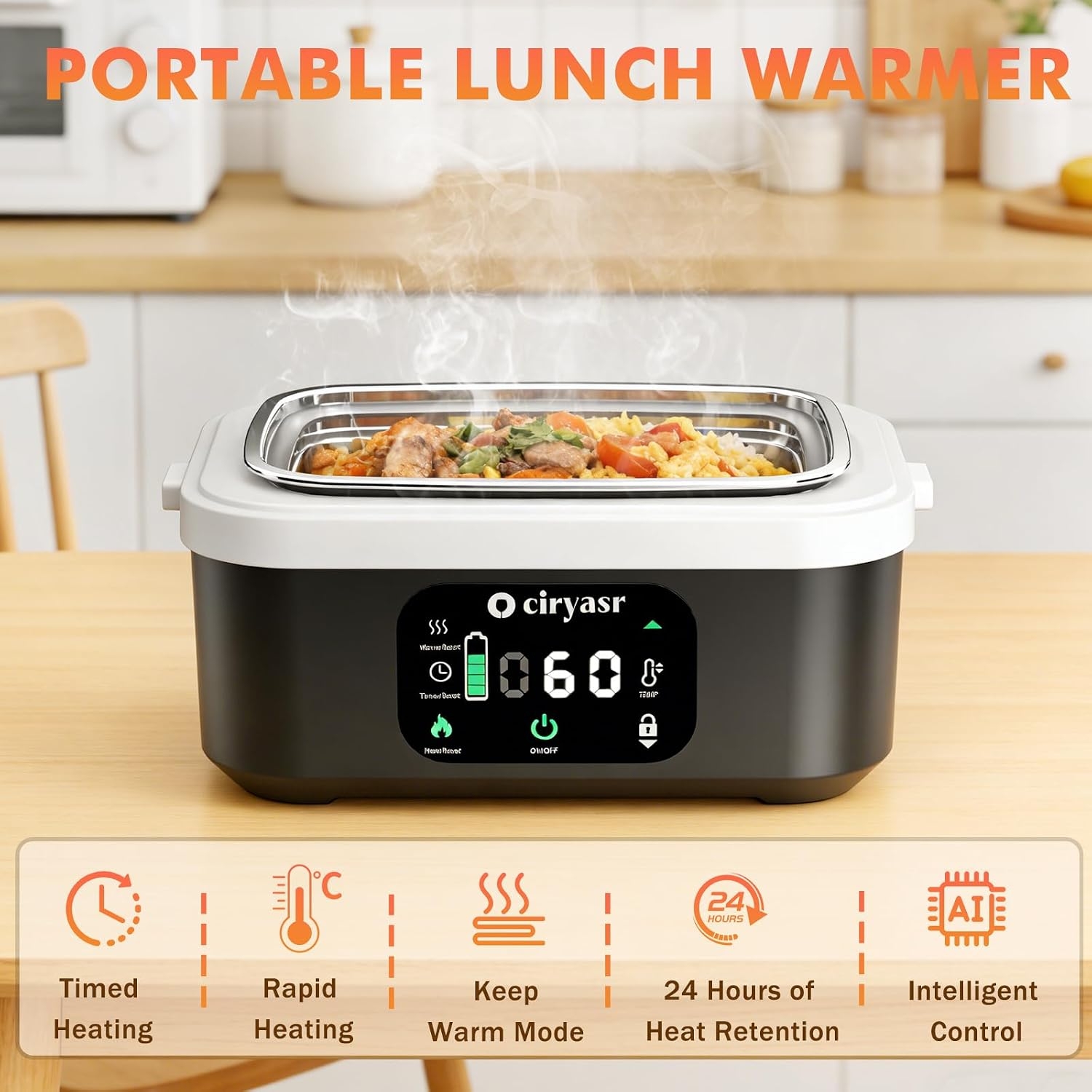 강력한 전기 도시락, 1.35L 20000mAh 배터리 - Food Storage Warmer 리뷰 및 가격