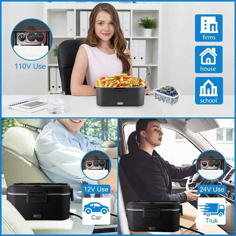 100W 전기 가열 도시락, 1.8L 304 스테인리스 - Food Storage Warmer 리뷰 및 가격