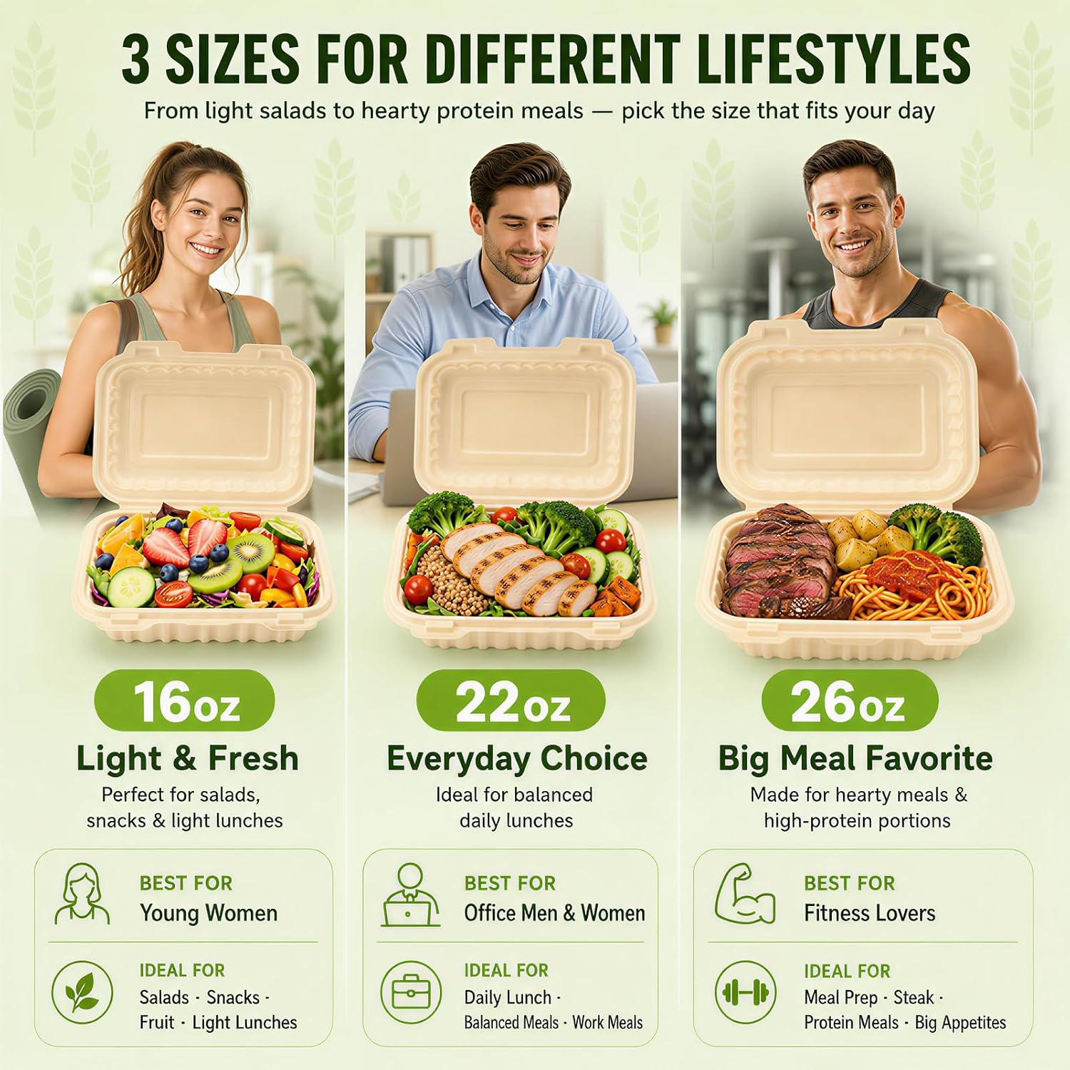 50개입 16온스 조개껍질 모양 테이크아웃 용기, 천연 - Food Storage Oven Safe 리뷰 및 가격