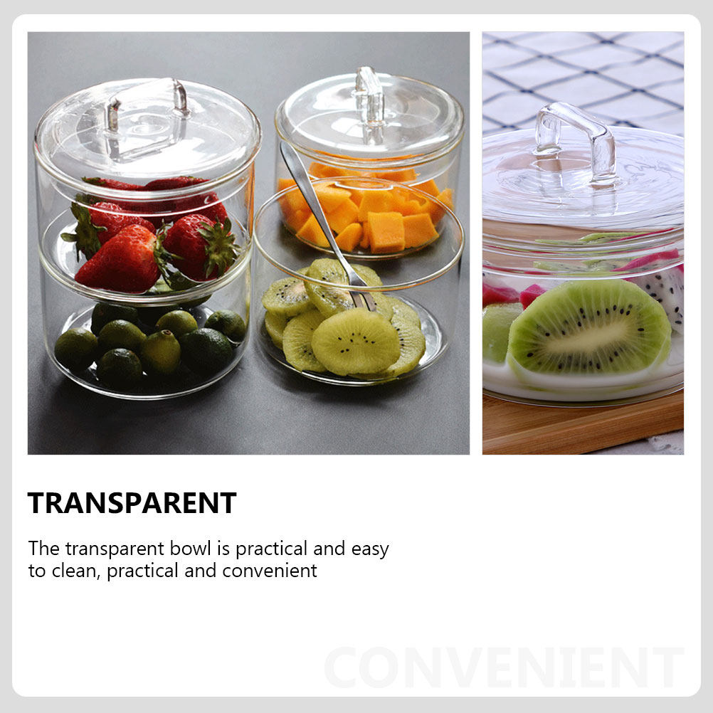 1세트 투명 유리 보관 용기 샐러드 서빙 컨테이너 쌓을 - Food Storage Glass Containers 리뷰 및 가격