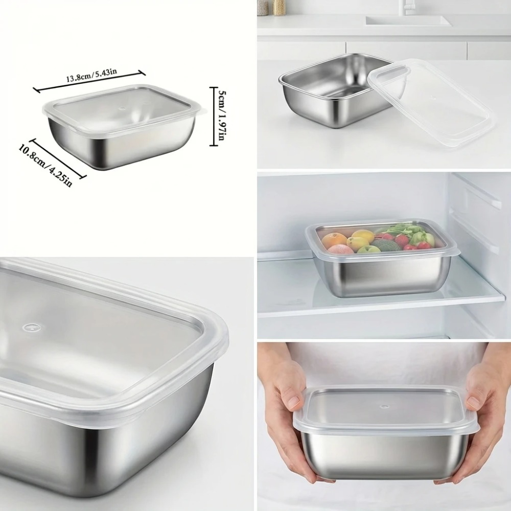 6pcs 스텐 밀폐 용기 스텐 반찬통 누수 방지 6pc - Food Storage Lunch Box 리뷰 및 가격