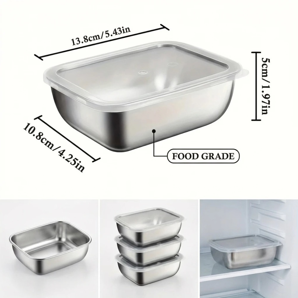 6pcs 스텐 밀폐 용기 스텐 반찬통 누수 방지 6pc - Food Storage Lunch Box 리뷰 및 가격