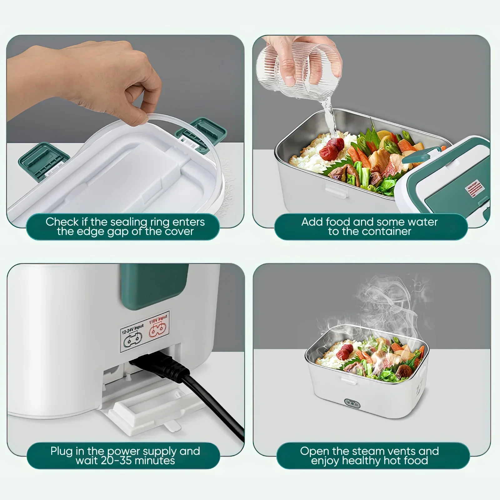 전기 도시락 상자 식품 워머 1.8L 80W 야외 캠핑 - Food Storage Warmer 리뷰 및 가격