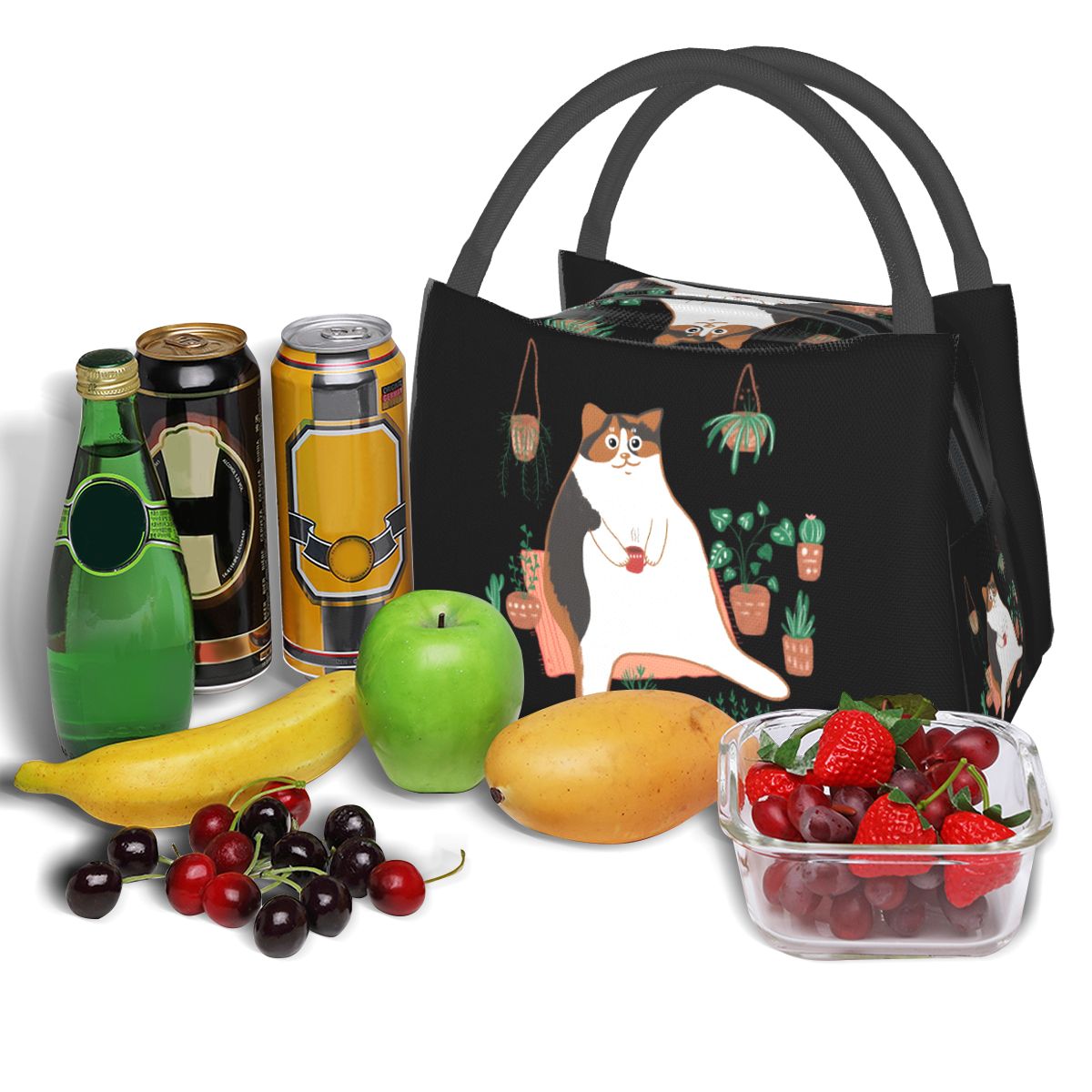 칼리코 고양이와 화분이 있는 고양이 그림이 있는 엄마를 - Food Storage Moms 리뷰 및 가격