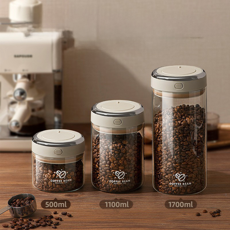 500/1100/1700ml 커피 원두 진공 밀봉 탱크 - Food Storage Glass Containers 리뷰 및 가격