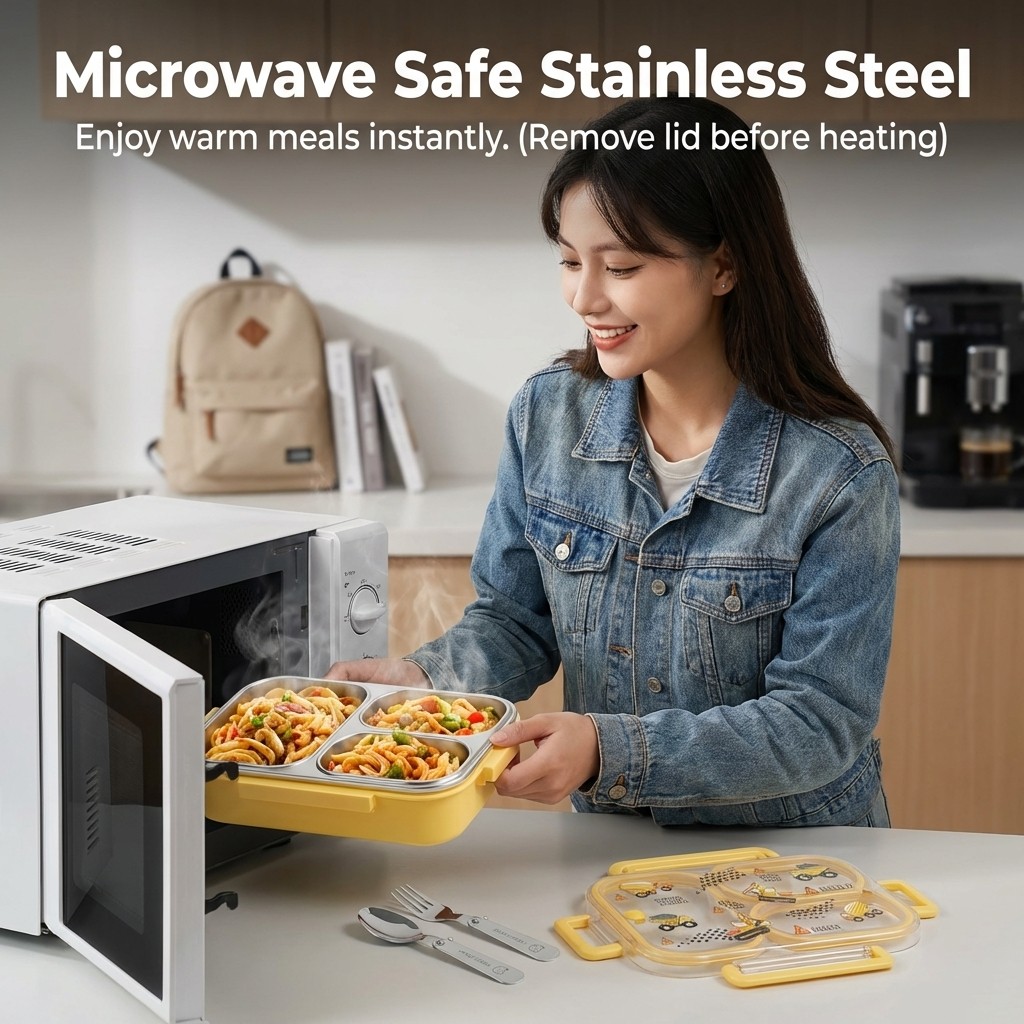 900ML 귀여운 304 스테인리스 스틸 분리형 도시락 - Food Storage Oven Safe 리뷰 및 가격