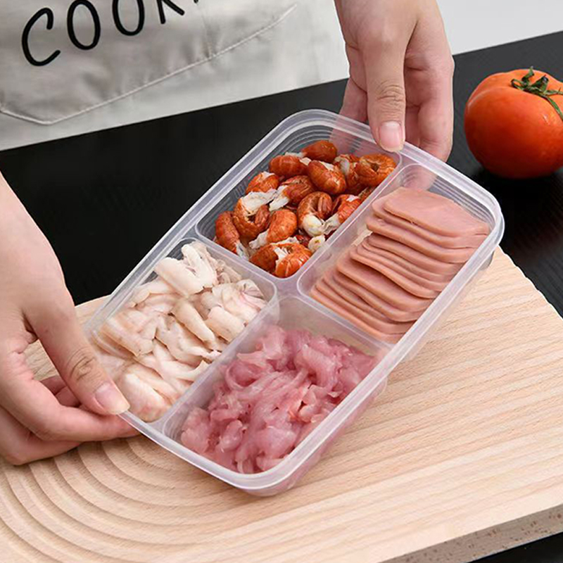 새로운【4칸 플라스틱 보관함 휴대용 칸막이 냉장고 냉동 - Food Storage Freezer 리뷰 및 가격