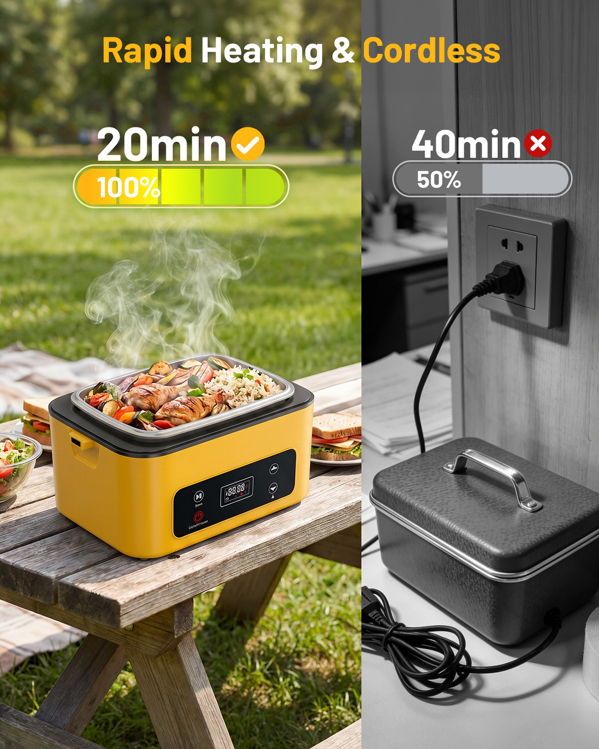 태스크스타 휴대용 가열 도시락 40온스 무선 누수 방지 - Food Storage Warmer 리뷰 및 가격