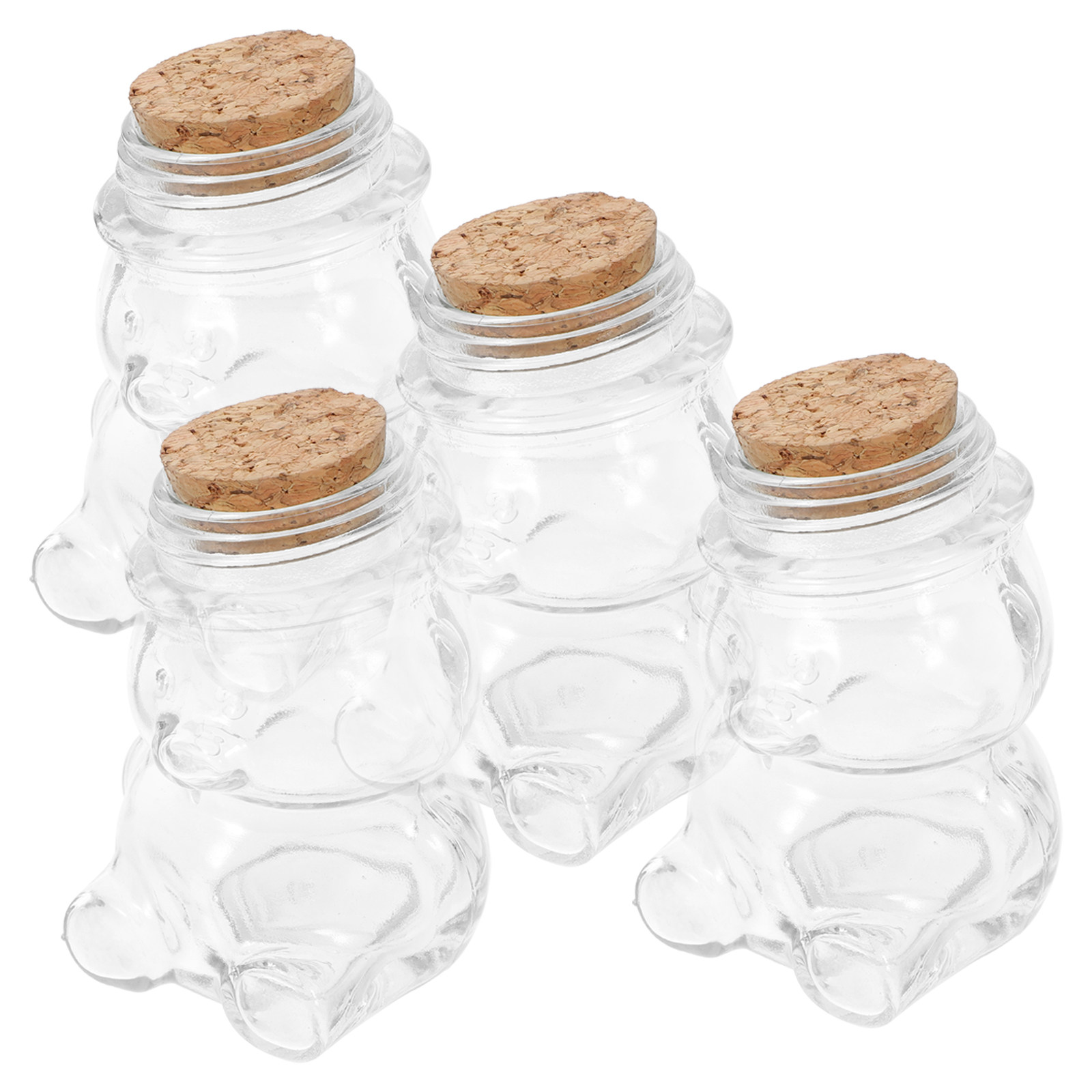 4Pcs 유리 사탕 항아리 세트 사탕, 비스킷, 차,  - Food Storage Glass Containers 리뷰 및 가격