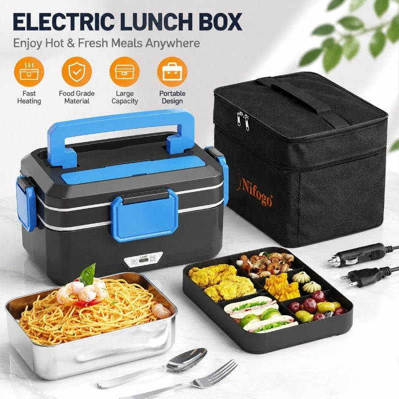 이중 용도 전기 가열 도시락, 12V 차량 및 가정용  - Food Storage Warmer 리뷰 및 가격