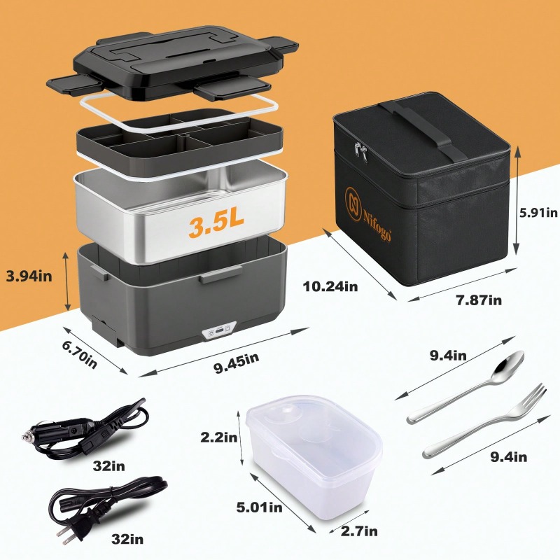 이중 용도 전기 가열 도시락, 12V 차량 및 가정용  - Food Storage Warmer 리뷰 및 가격