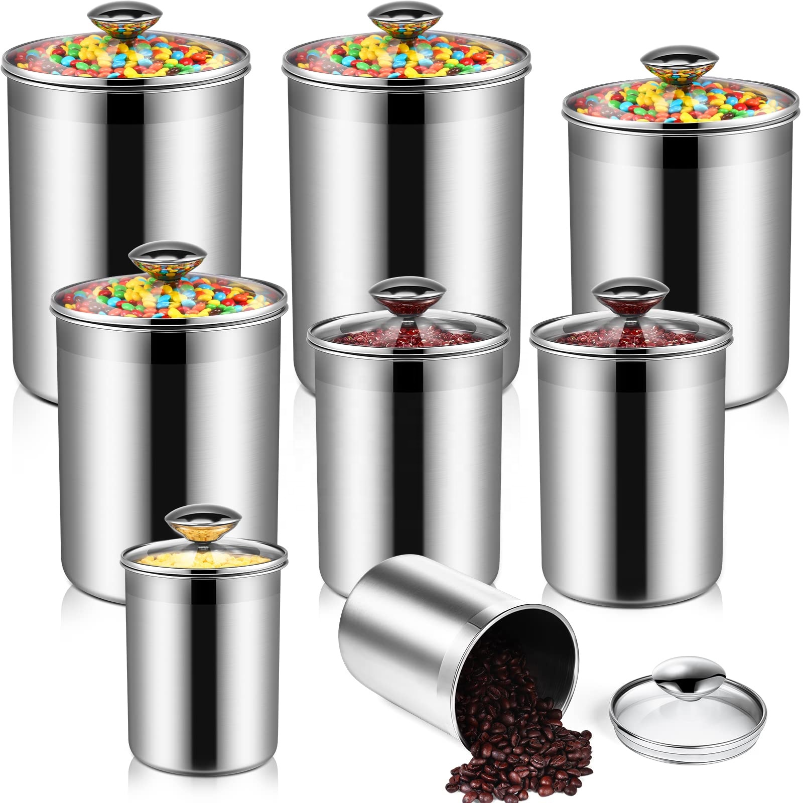 식품 보관 용기 차 커피 설탕 밀가루 밀폐형 주방 스테 - Food Storage Glass Containers 리뷰 및 가격