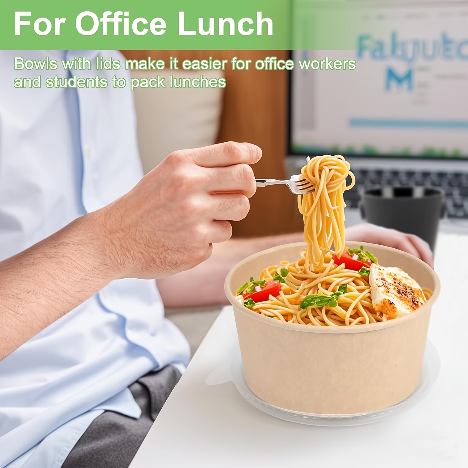 25온스/750ml 25/50팩 종이 그릇 뚜껑 포함, - Food Storage Lunch Box 리뷰 및 가격