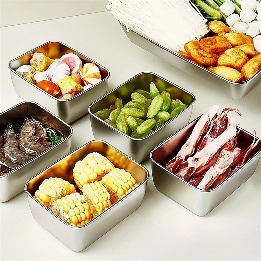 1/3/5pcs 스테인레스 스틸 식품 보관 상자 뚜껑이 - Food Storage Oven Safe 리뷰 및 가격
