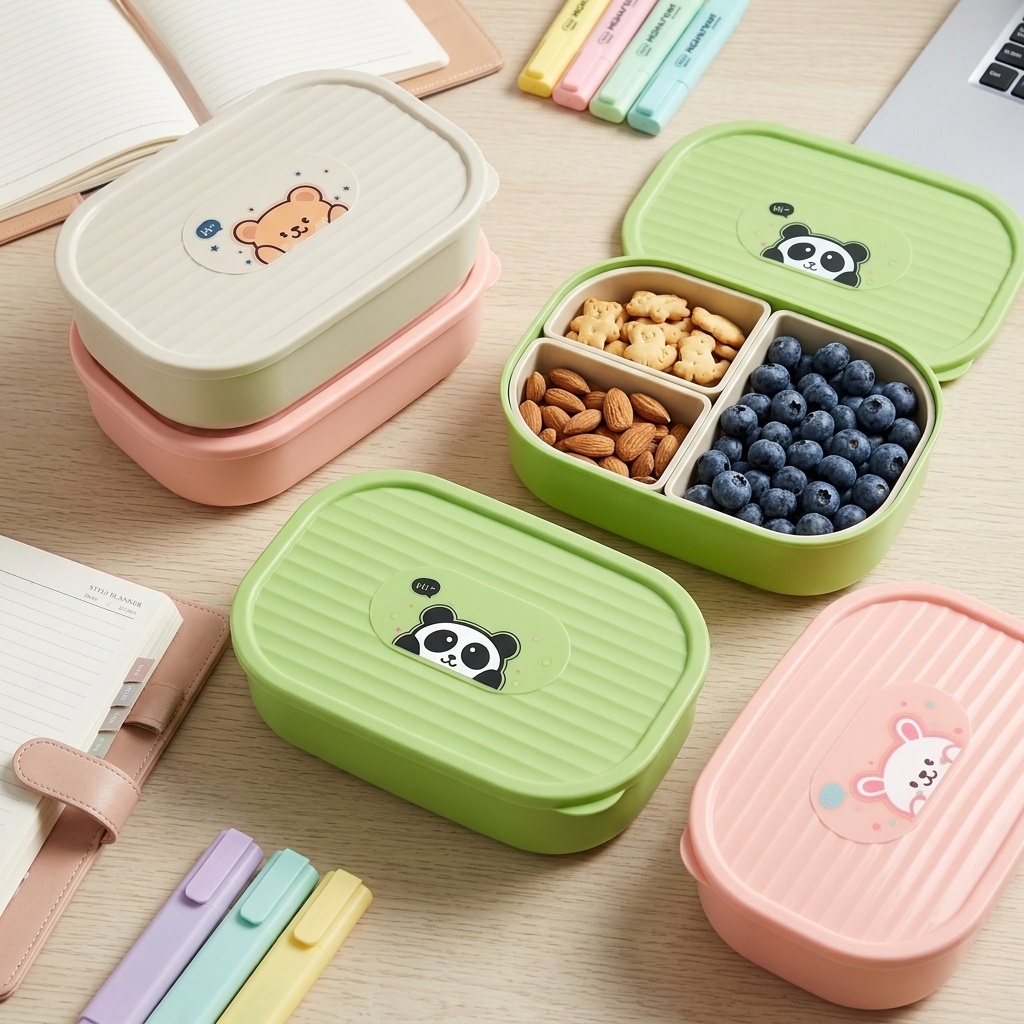 귀여운 플라스틱 분리형 도시락통 어린이 학생 휴대용 밀 - Food Storage Oven Safe 리뷰 및 가격