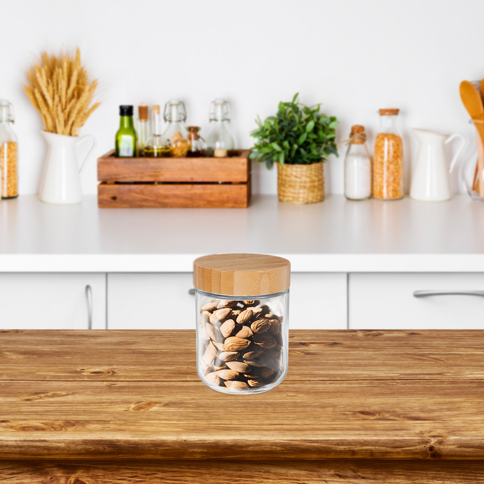 4개입 유리 주방 보관 용기, 대나무 뚜껑 밀폐 용기, - Food Storage Glass Containers 리뷰 및 가격