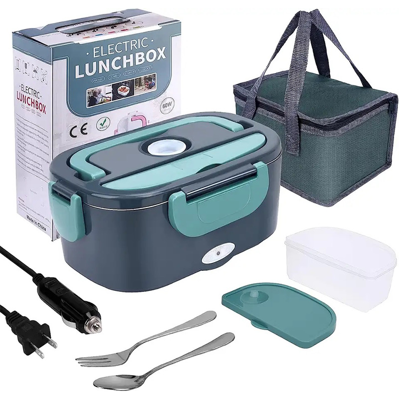 1.5 L 60W 전기 도시락 식품 워머 휴대용 식품  - Food Storage Warmer 리뷰 및 가격